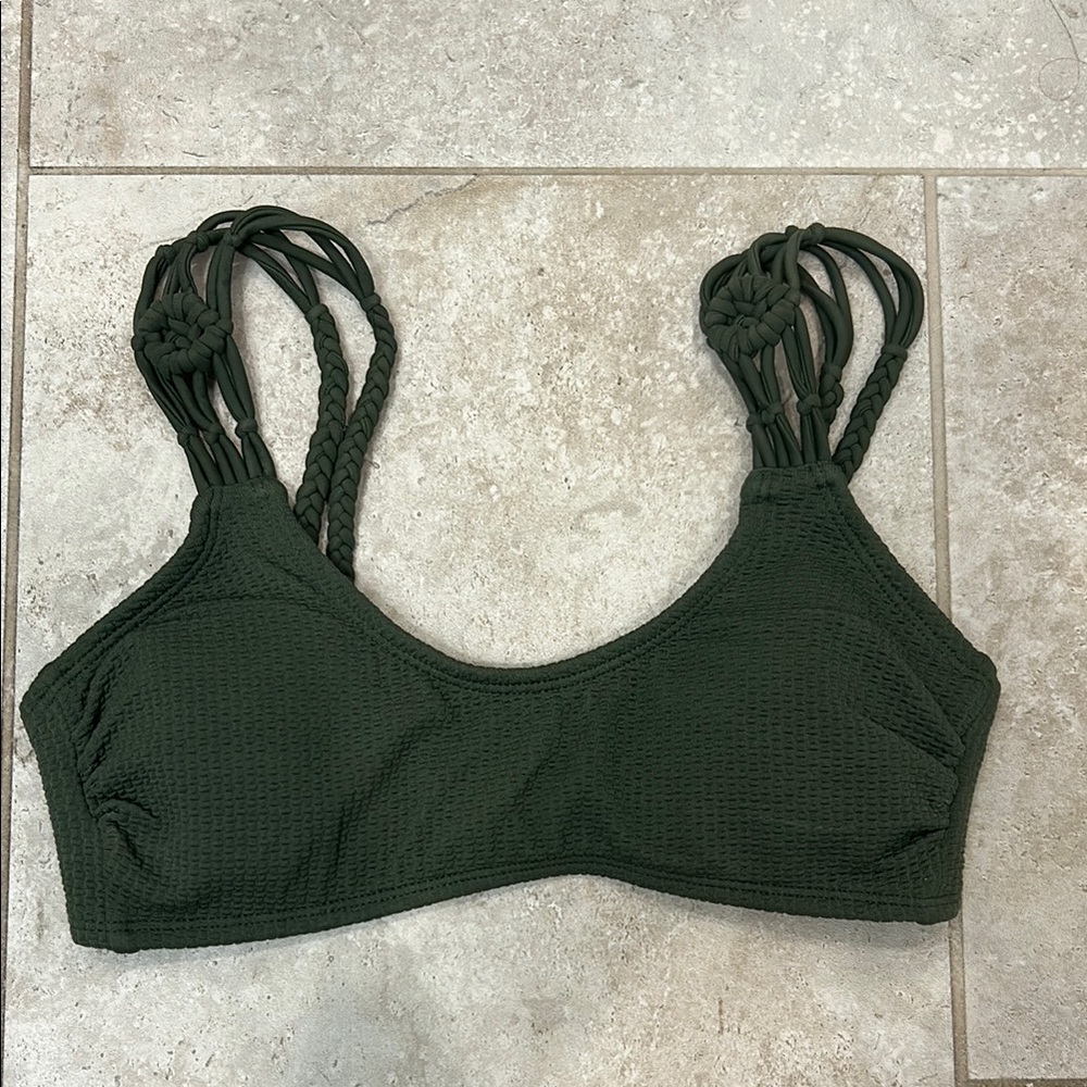 Xhilaration Olive Green Braided Strap Bralette
